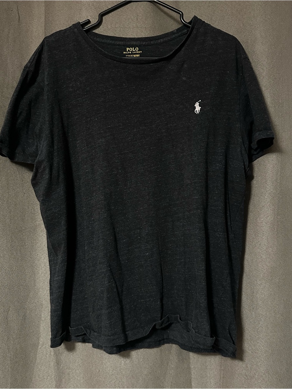 Polo by Ralph Lauren Black Short Sleeve Crewneck Tee with White Pony Logo